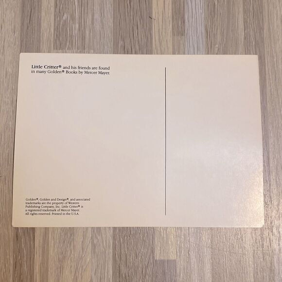 Mercer Mayers Little Critters postcard vintage stationery wall art frame 80s - Picture 3 of 4